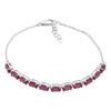 Silver Bracelet with Natural Ruby, Item Weight 4.75 G (2190738)