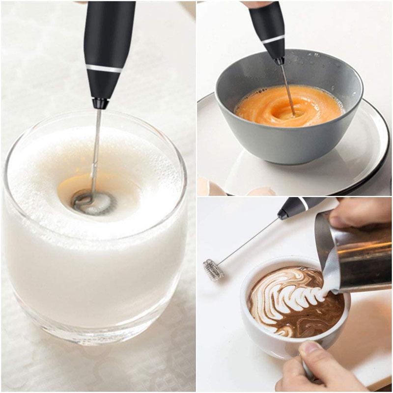 Mousseurs à lait sans fil Mélangeur à main électrique avec mini-cafetière électrique USB Mélangeur à fouet pour café Cappuccino Crème