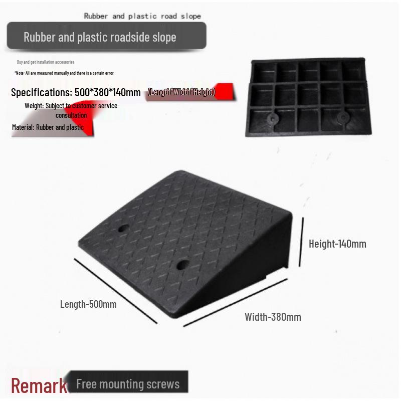 Rubber Curb & Threshold Ramp Mat for Home and Car 