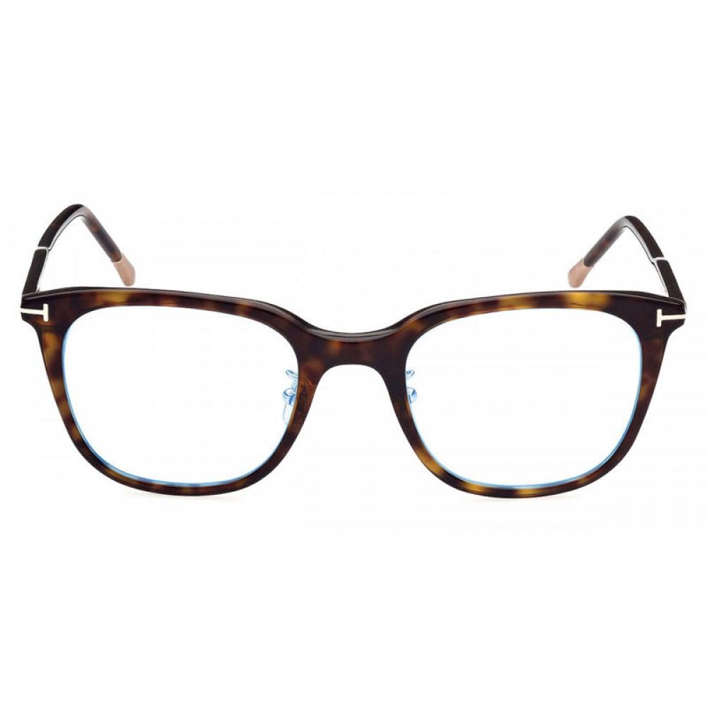 Tom ForD Eyeglasses Square Full Rim  Light Gray Frame AnD Clear Blue Light Block Lens Ft5776 D B020 Brown