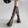 Retro folding platform retro boots women's season new fashion knight boots