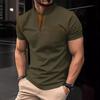 Summer Men's Solid Color Short Sleeved Casual Top