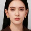 Teamer Small Flower Gold Color Stud Earrings For Women Girls Stainless Steel Fashion Earrings Daily Lucky Jewelry Gift 2026 New