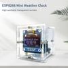 ESP8266 Mini Weather Clock Kit Electronic Weather Station Multifunctional WIFI Digital Clock DIY Soldering Project Practice Kit