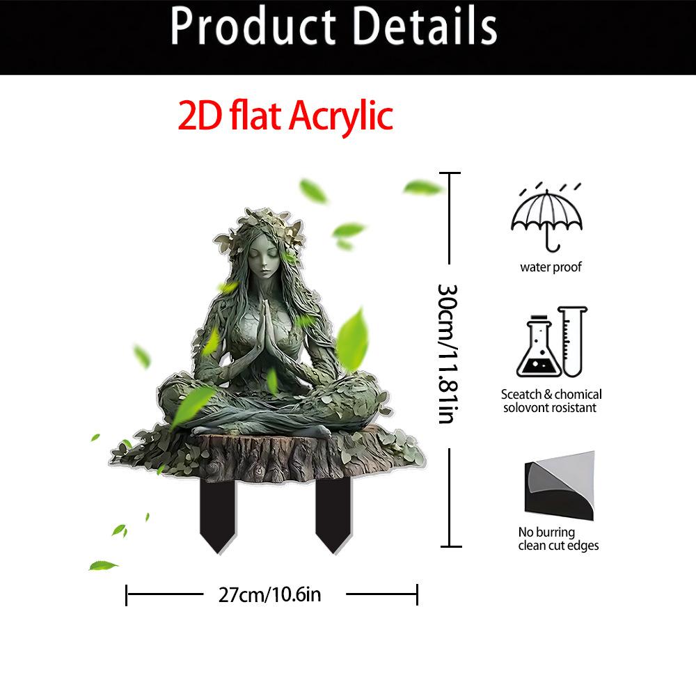 

Акрил, Декоративные колышки для сада, Мать-Земля, Зеленый, Открытый двор, Декоративные напольные вставки, Рукоделие 27 * 30cm