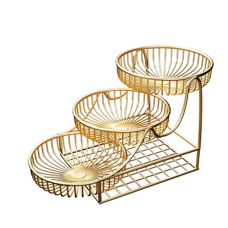 Tengyu 3-Tier Iron Art Fruit Basket