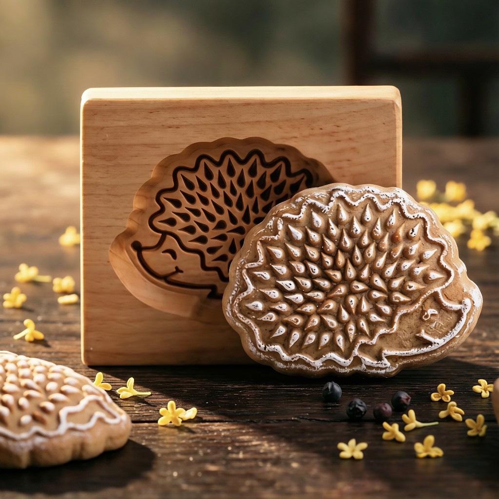 Wooden Gingerbread and Shortbread Cookie Mold Cutter