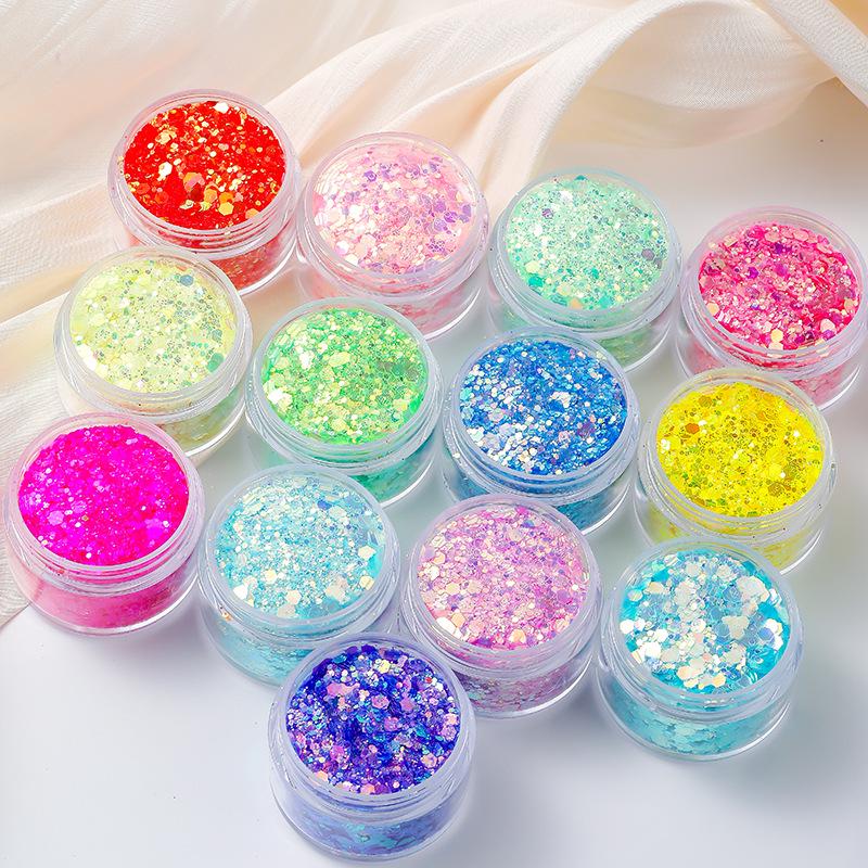 Colorful Mermaid Glitter Eyeshadow Loose Powder - DIY Handmade Laser Sequins
