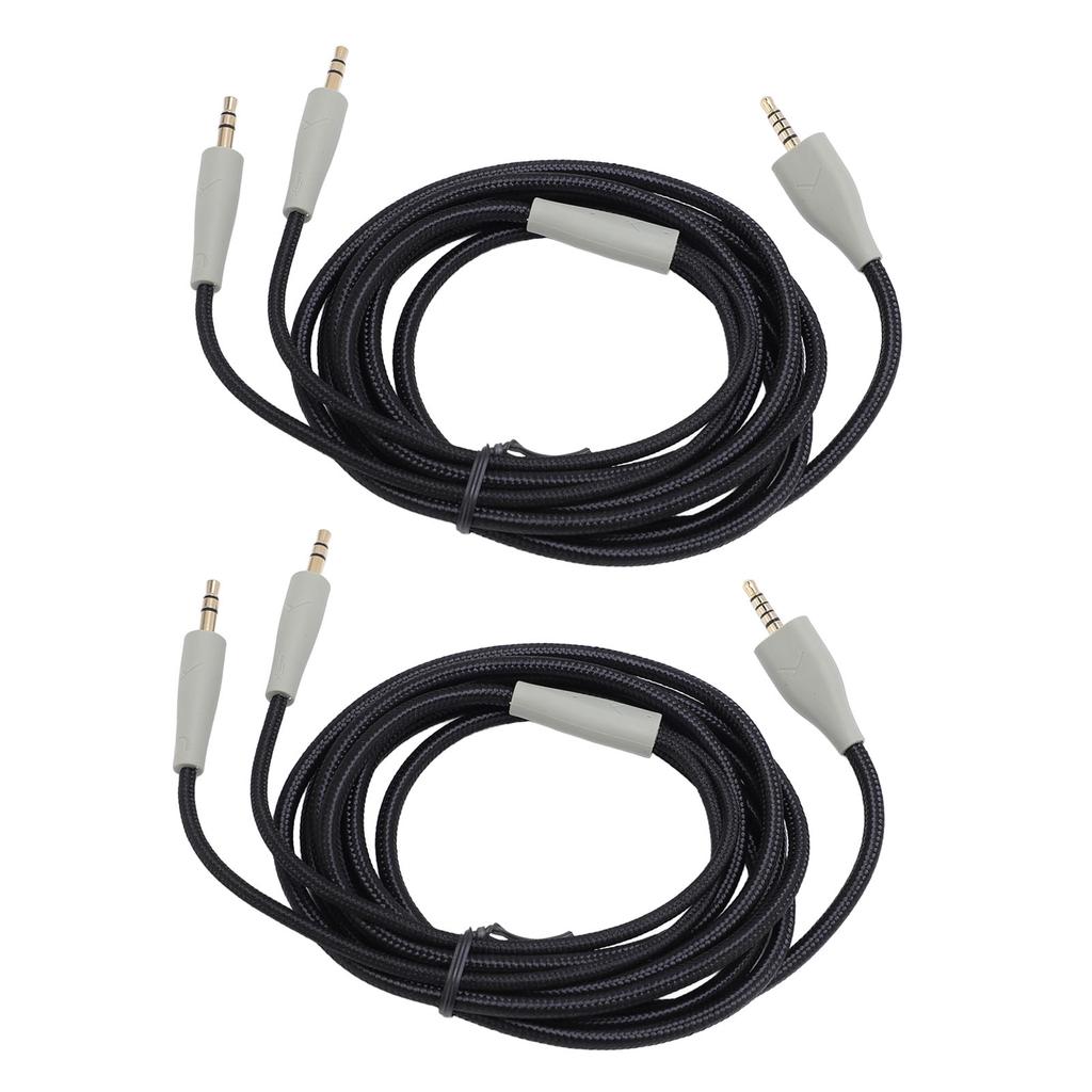 2PCS PC 3.5mm to Dual 3.5mm Earphone Cable 6.6FT OFC 3.5mm to Dual 3.5mm Jack Sound Cable for MMX100