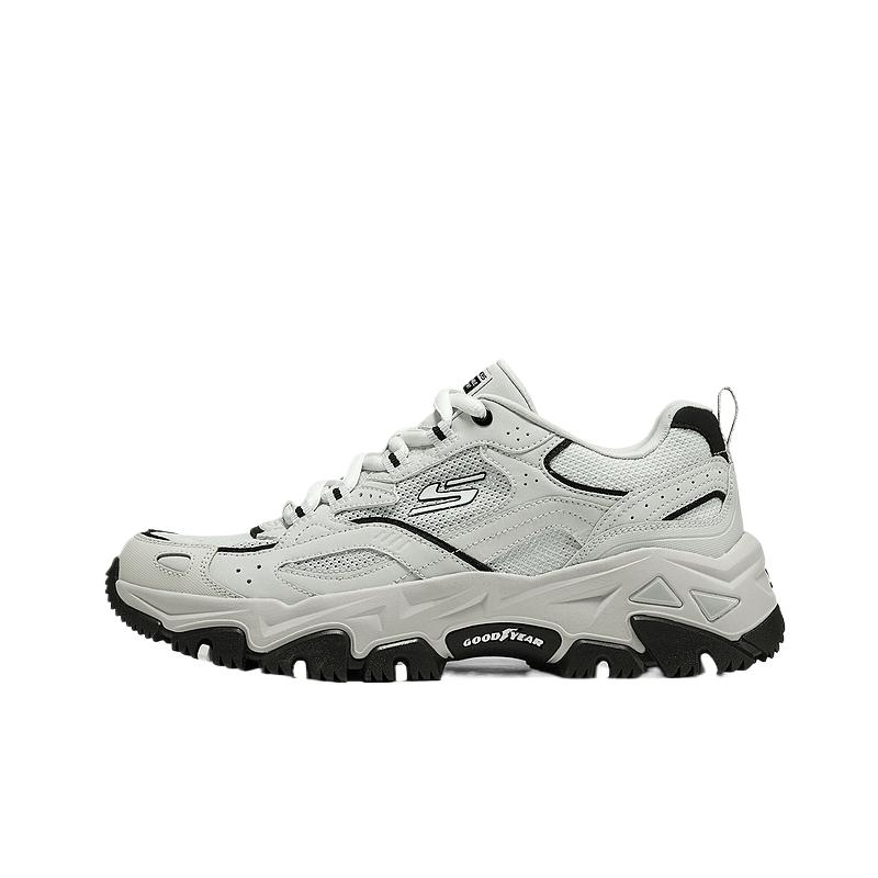 Skechers Outdoor Mens Mesh Lace-Up Comfortable Low-Top Training Shoes Men sneaker 237994-GYBK 39.5