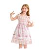 Summer Pastoral Children's Suspender Dress Girls Hawaiian Beach Princess Dress Lace Lolita Girls Dress