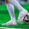 New High-top Football Shoes Men's Fly-woven Breathable Socks Professional Training Sneakers Long Nails Broken Nails Football Shoes Spot