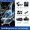 Kebidumei D3X Motorcycle Bluetooth Headset V5.4 With Music Sharing IPX6 Waterproof Hi-FI Speakers 1000mAh Half duplex intercom