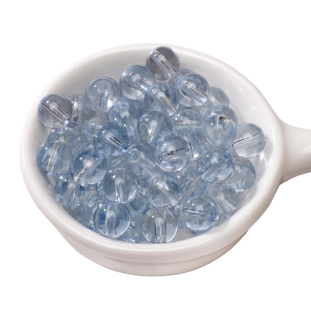 20-50Pcs High Transparency Glass Beads Loose Spacer Beads for Jewelry Making DIY Bracelet Necklace