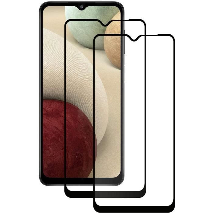 Film de protection en verre trempé - Samsung - A12 - Pack de 2 - Anti trace - Résistance 9H