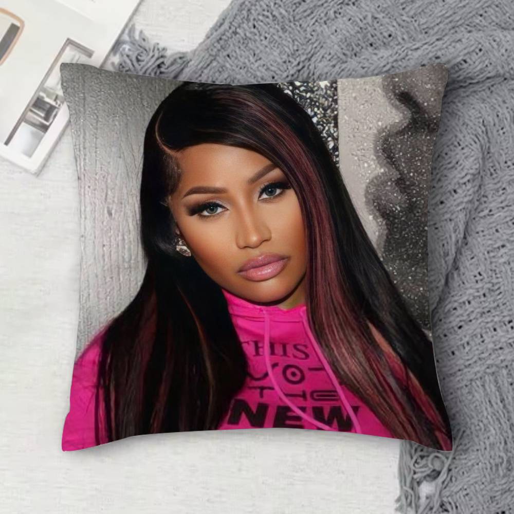 N-Nicki Minaj Double-Sided Printed Square Decorative Cushion Cover For Sofa Living Room Home Decor