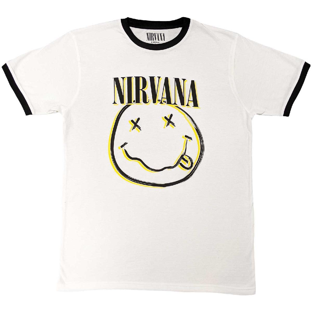 Nirvana Double Happy Face offiziell Herren T-Shirt Unisex XXXL