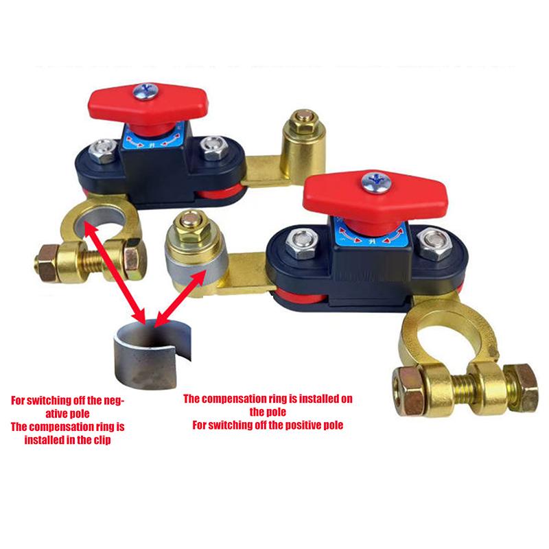12V-24V Car Battery Disconnect Switch Bidirectional Joint Can Rotate Disconnect Switch Anti-Power Off Leakage Circuit Breaker