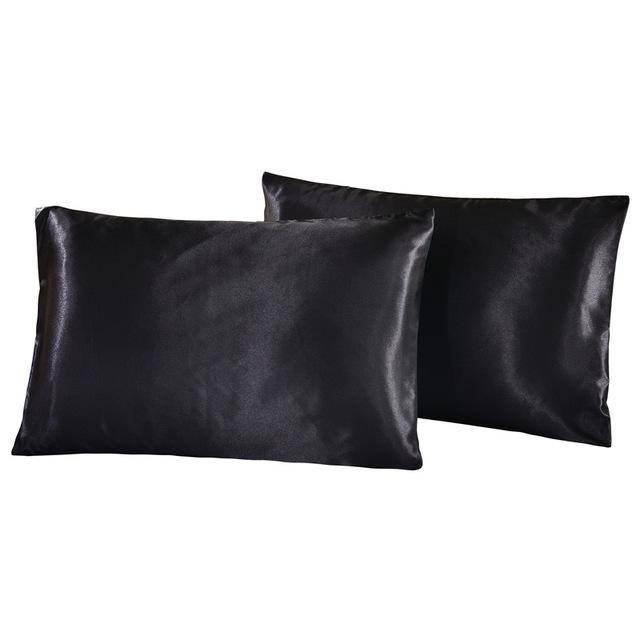 Simple Imitated Silky Fabric Satin Summer Pillowcase Direct Selling Pillow Cover For Hair With Hidden