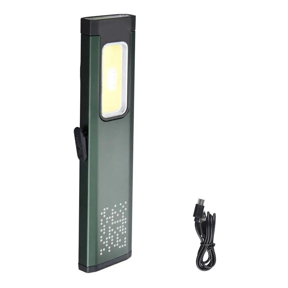 Multifunctional Flashlight With Magnetic Built-in Battery Rechargeable Work Light Clip Emergency Lamp For Outdoor Hiking Camping