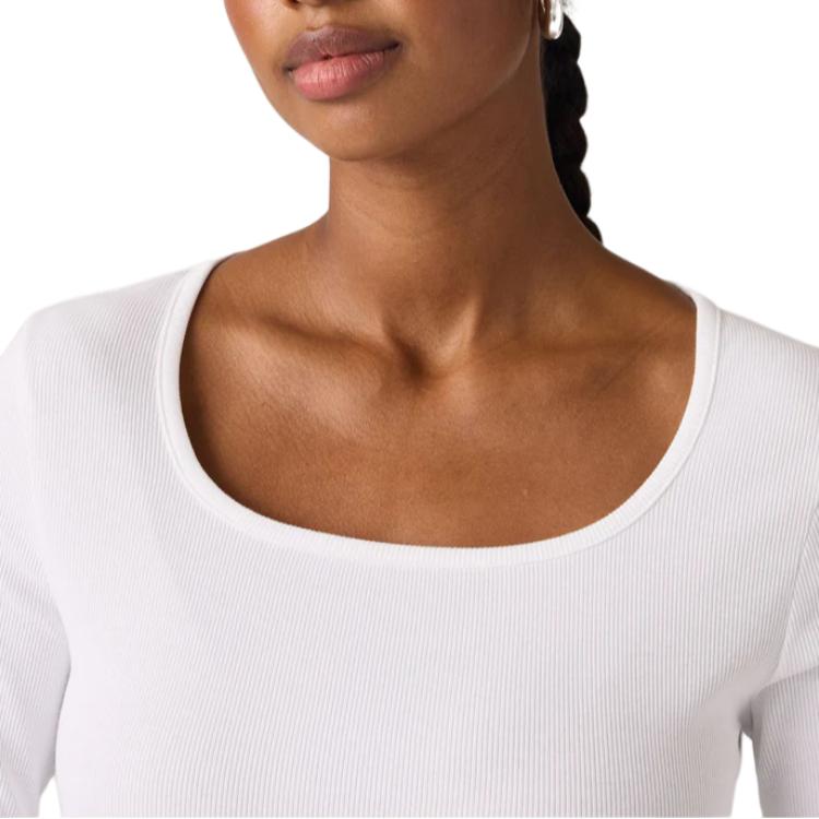 Levis Comfortable Versatile Fashion Square Neck Long Sleeve T-Shirt Women tops 005IO-0005