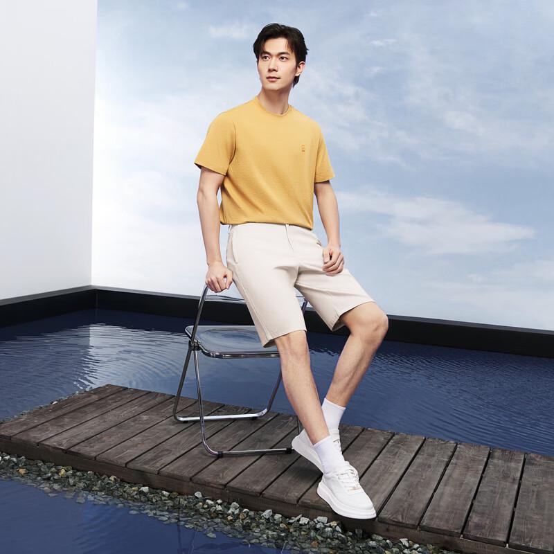 Qipai Men's Cotton Feel Casual Shorts