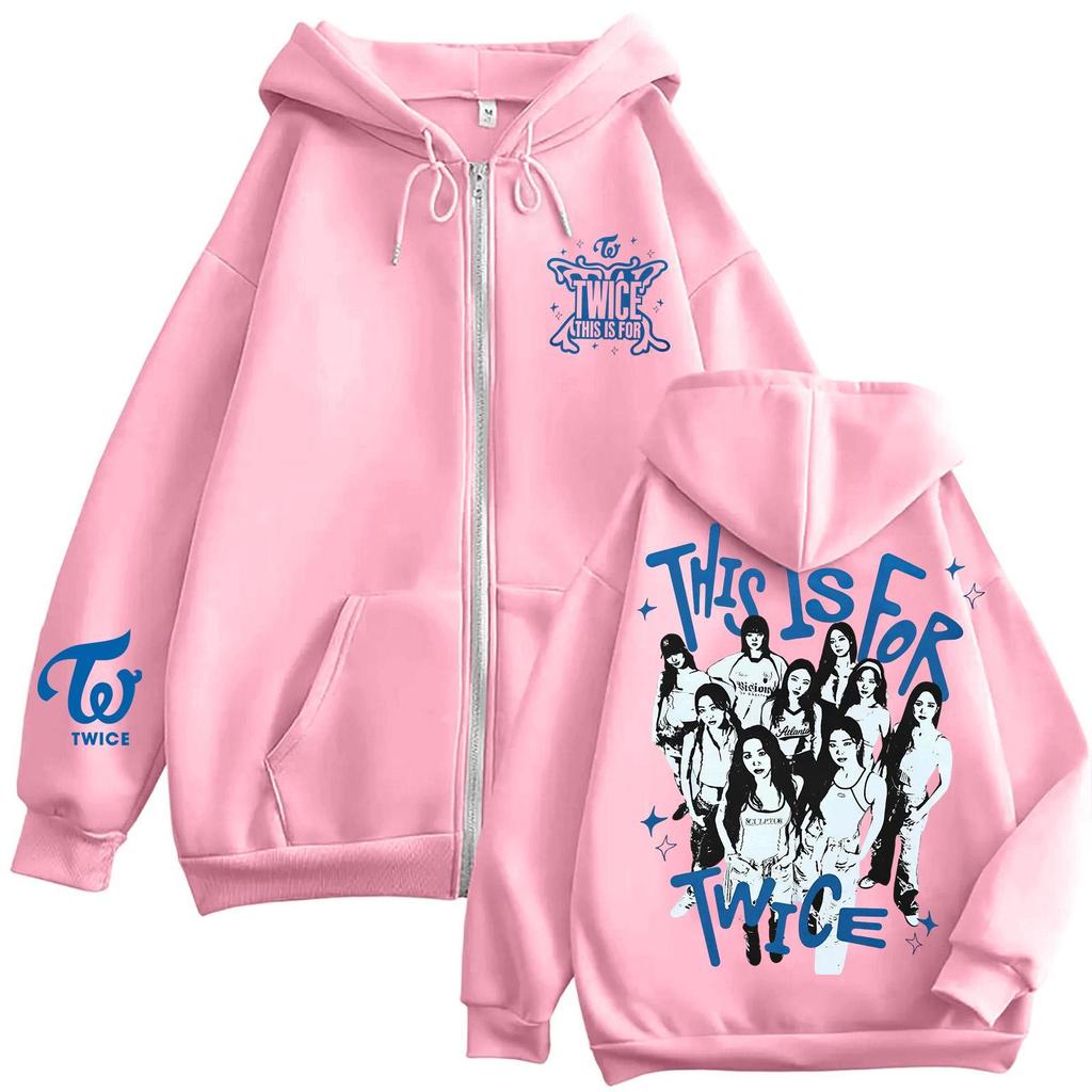 Damen Casual Mode Bedrucktes Langarm-Kapuzensweatshirt mit Reißverschluss