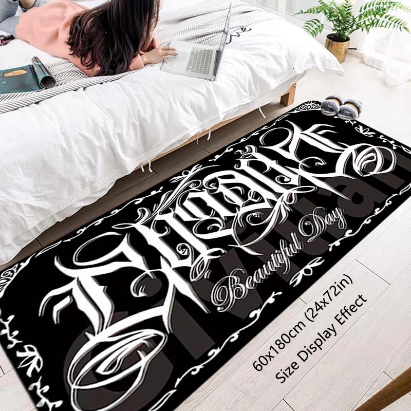 Inside Carpet Black Personality Entrance Doormat Living Room Rugs Foot Carpets Bathroom Rug Floor Mats Non-slip Hallway Mat