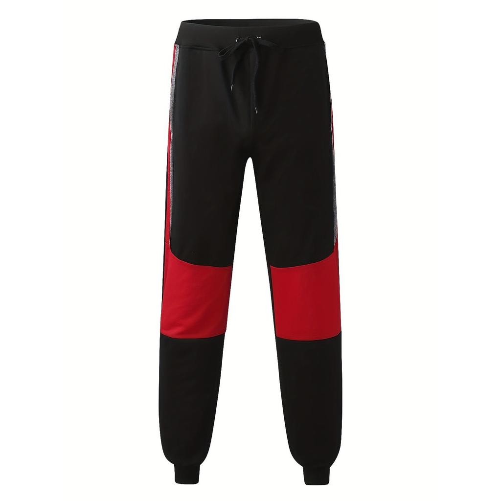 Spring And  New Men's Fashion Leisure Color Blocked Running Sports Pants Personalized Sports Pants