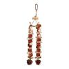 Wood Color Parrot Chewing Toy Pine Cone Corn Leaf Easy Installation Bird Chewing Toy Safe Log Nut Cage Hanging Beak Grinding Toy