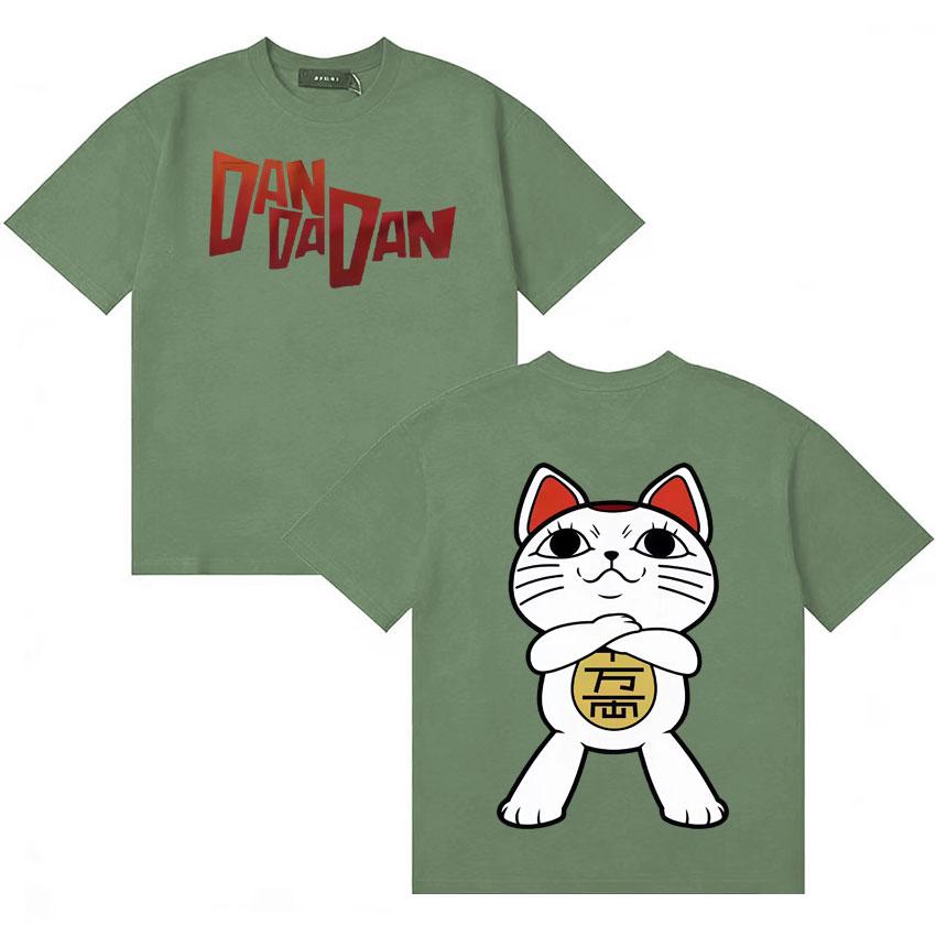 Trendy Graphics Dandadan Funny Cat Meme Oversized T Shirt ONeck Short Sleeve Tshirt Unisex Women Streetwear Casual Cotton Tshirt