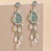 2025 Retro Oval Imitate Turquoise Dangle Earring for Women