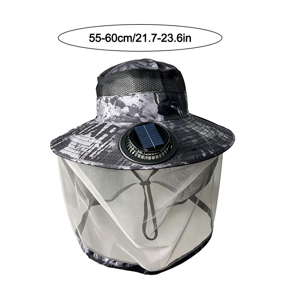 Camouflage Fisherman Hat Wide Brim Mosquito-proof Hat Creative Fishing Sun Cap  Summer