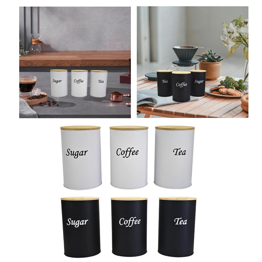 Küchenvorratsdosen Set Speisekammergläser Praktisch Mode Kaffee Tee Zucker