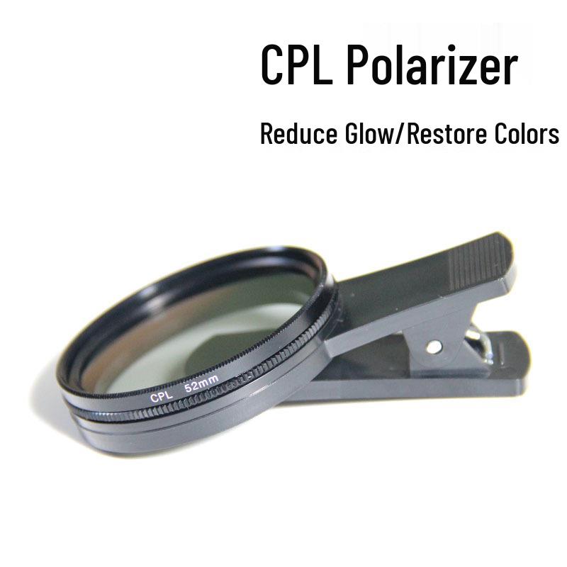 52mm & 67mm Mobile Phone CPL ND Polarizer Filters for Reflection-Free Live Streaming & Photography