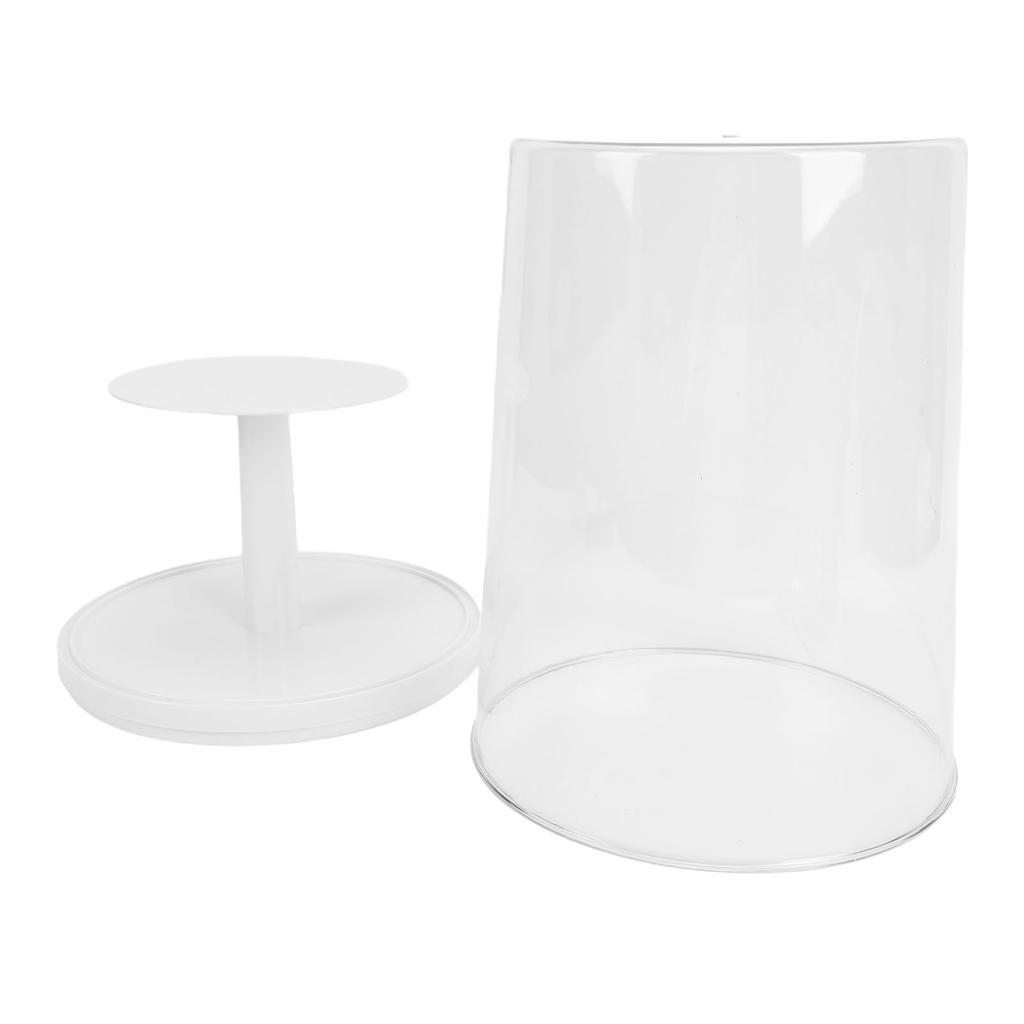2 Tier Round Blind Box Display Case Rotatable Dust Proof Ample Space Stackable Blind Box Display Case