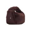 Alexander Wang Solid Crystal-Embellished Faux Fur Headband Zipper Closure Handbag  Small Size Women's Burgundy