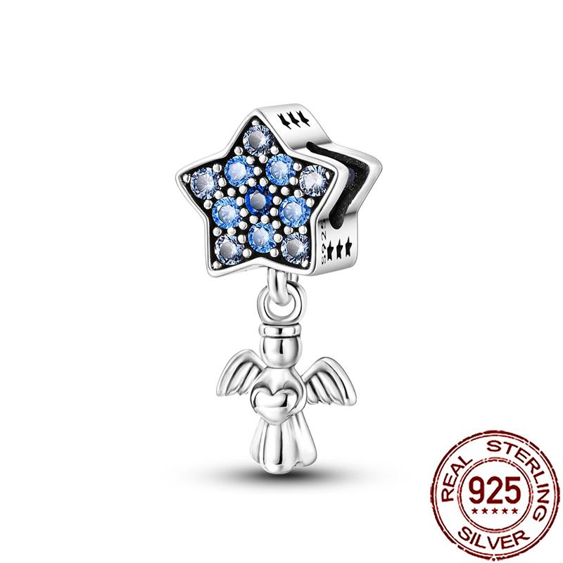 Charms Copper Angel Crucifix Cross Dangle Religious Beads Fit Snake Chain Bracelet Necklace Women Diy Jewelry