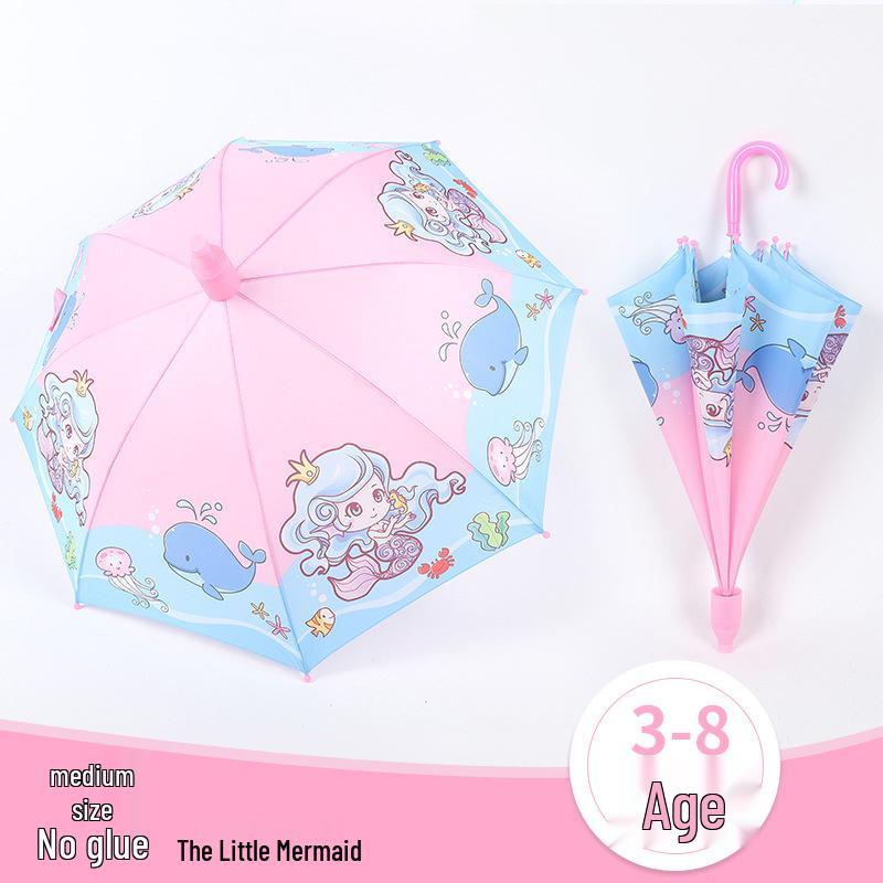 Automatic Dual-Use Kids' Umbrellas - Princess Design for School and Kindergarten