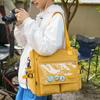 Japanese Cute Casual Portable Shoulder Bag Daily Commuting Tote Bag Large Capacity Crossbody Bag Ulzzang Diy Badge Ita Bag