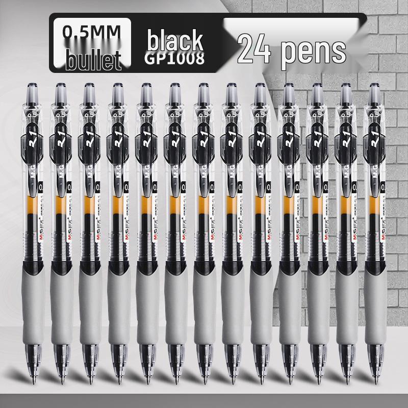 GP1008 Press-Type Gel Pen, Water-Based Ink for Students' Exams, Blue/Black/Red, Ideal for Teachers