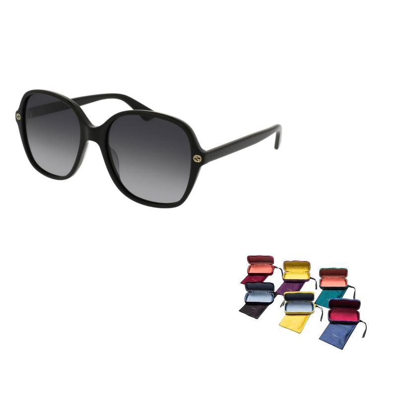 GUCCI Gg Logo Square Sunglasses Women's Black
