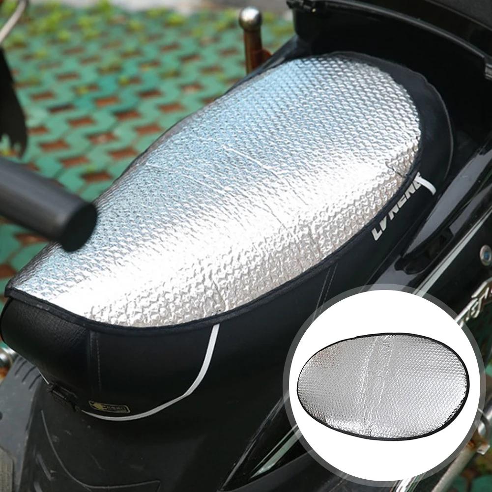 Universal Waterproof Motorcycle Sunscreen Seat Cover Cap Prevent Bask In Seat Scooter Sun Pad Heat Insulation Cushion Protect