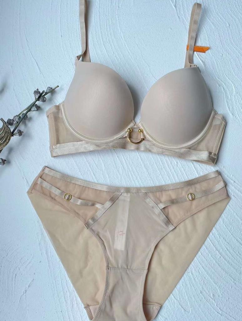 Sexy nahtlose Unterwäsche, glatter Rücken, kleine Brüste, stark formender BH, geschlossene Brüste, verstellbarer Oberbrust-Stütz-BH