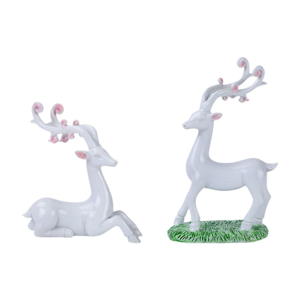 Figurine Car Dashboard Decor Reindeer Statue Resin Car Interior Accessory Christmas