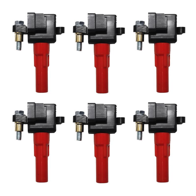 6Pcs Ignition Coils For Subaru Legacy III Outback 3.0L Tribeca B9 3.6L 22433-AA411 22433-AA441 22433-AA531 Engine: EZ30 EZ36D 6PCS