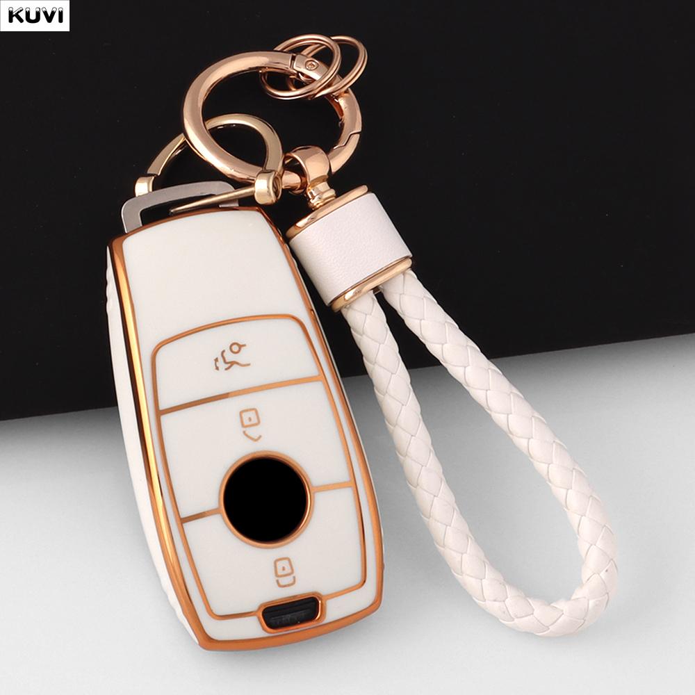 Fashion TPU Car Key Case Cover for Mercedes Benz E C S GLC Class E200 E400 E63 W213 S550 S560 C260 A200 Key Shell Protector
