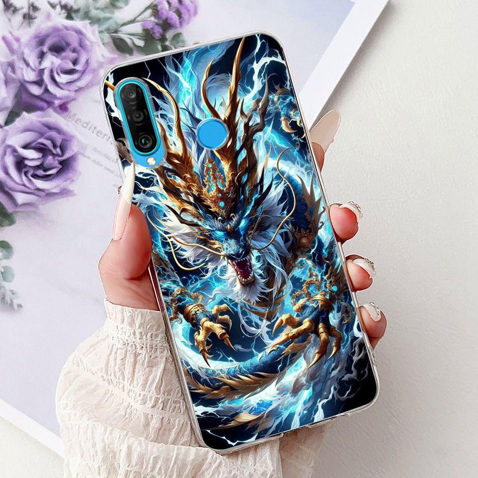 For Huawei P30 Lite P 30 P30 Pro Cool Dragon Tiger Painting Phone Case For Huawei P30 P30Pro P30lite Soft Silicone TPU Cases