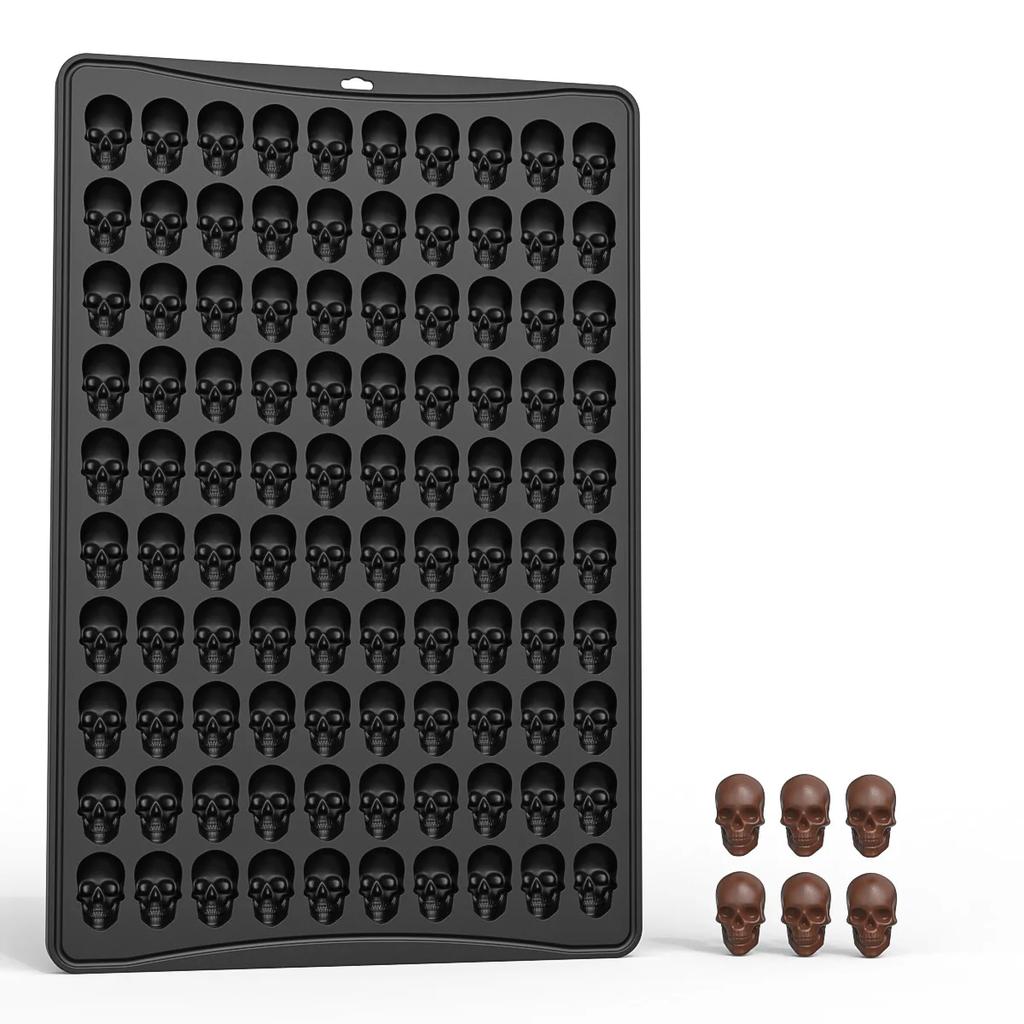 100 otvorů Vánoční strom Perníkový muž Krůta Lebka Pečicí forma Krmivo pro domácí mazlíčky Forma na sušenky Čokoládová sušenka Silikonová forma