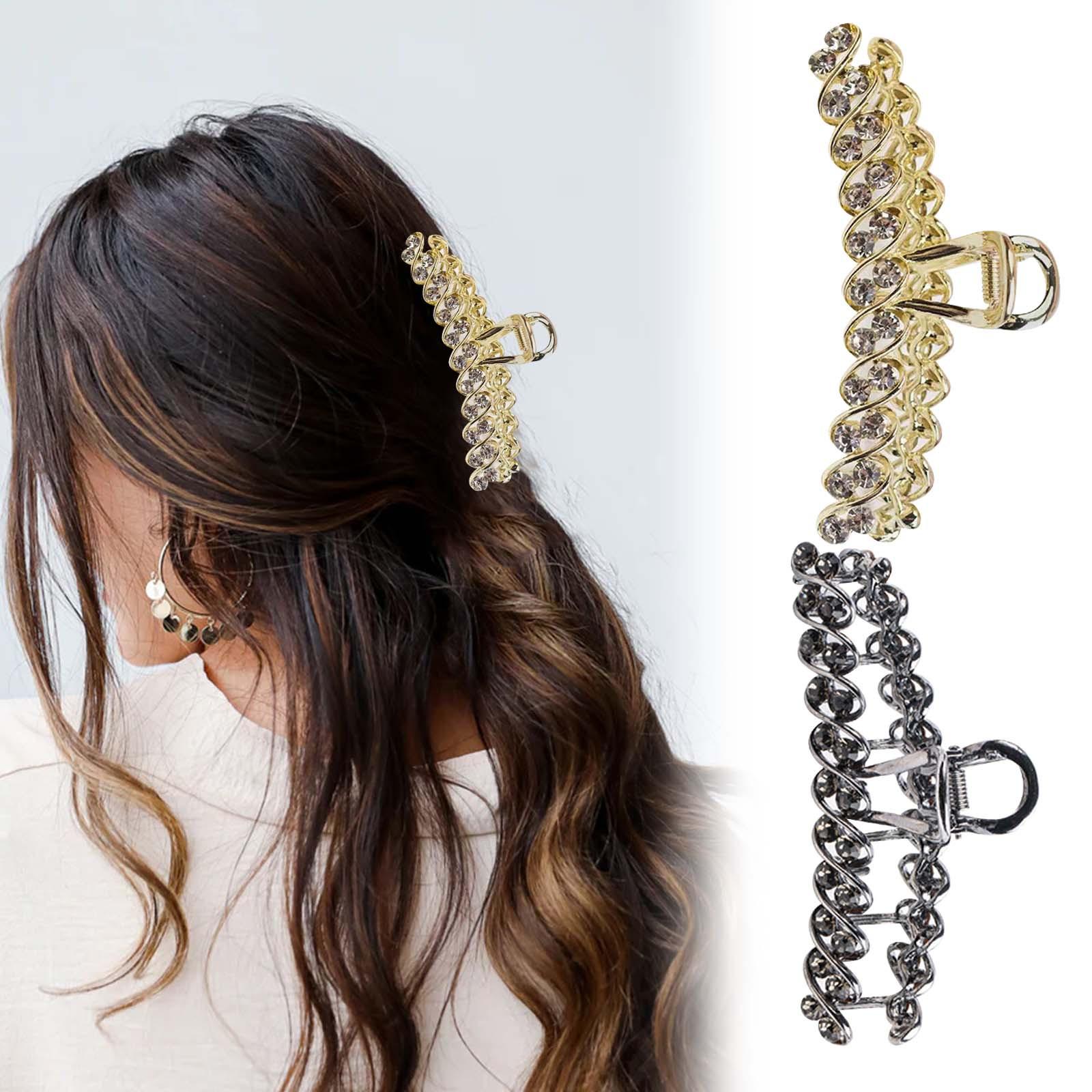 

Жіноча шпилька для волосся з великою ручкою Ложка для волосся з великою ручкою Об’ємні головні убори чорний